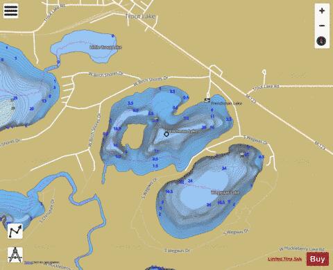 Frenchman Lake depth contour Map - i-Boating App
