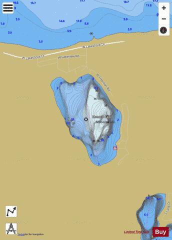Monocle Lake depth contour Map - i-Boating App
