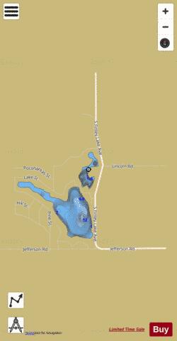 Bertha Lake depth contour Map - i-Boating App