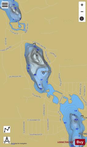 Arnold Lake depth contour Map - i-Boating App