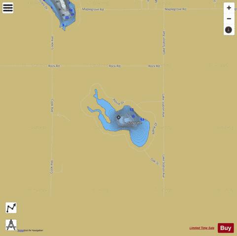 Gray Lake depth contour Map - i-Boating App