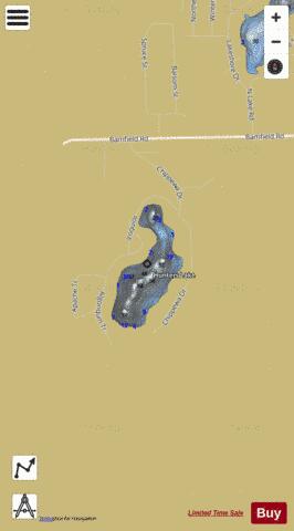 Hunters Lake depth contour Map - i-Boating App