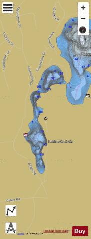 Section One Lake depth contour Map - i-Boating App