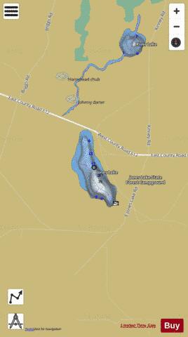 Jones Lake depth contour Map - i-Boating App