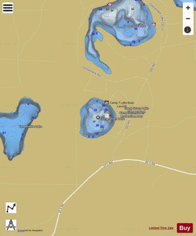 Camp Seven Lake depth contour Map - i-Boating App