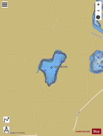 Van Winkle Lake depth contour Map - i-Boating App