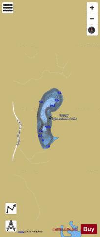 Upper Eighteenmile Lak depth contour Map - i-Boating App