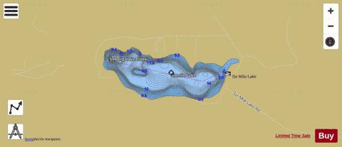 Sixmile Lake depth contour Map - i-Boating App