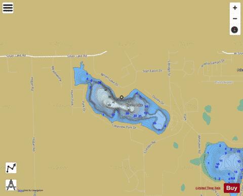 Byram Lake depth contour Map - i-Boating App
