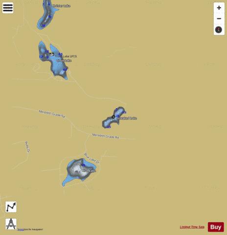 Streaked Lake depth contour Map - i-Boating App