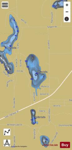 Indian Lake depth contour Map - i-Boating App
