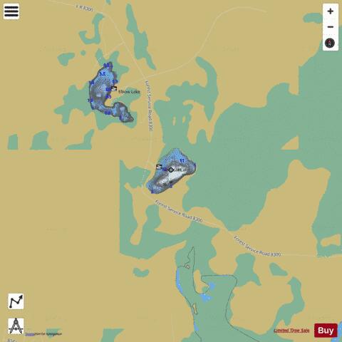 Redboat Lake depth contour Map - i-Boating App