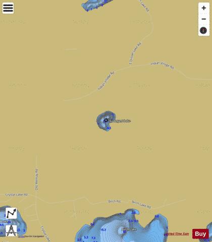 Gudegast Lake depth contour Map - i-Boating App