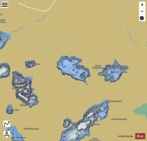West Bear Lake depth contour Map - i-Boating App