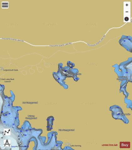 Katherine Lake depth contour Map - i-Boating App
