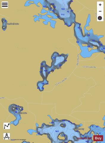 Gray Lake depth contour Map - i-Boating App