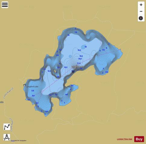 Langford Lake depth contour Map - i-Boating App