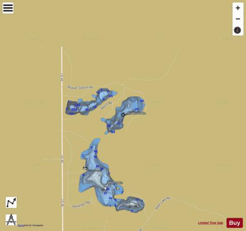 Kvidera Lake depth contour Map - i-Boating App