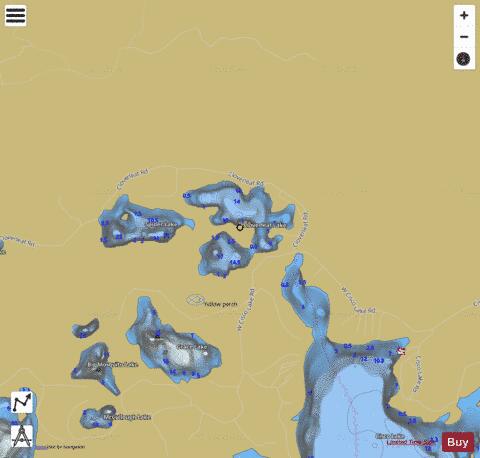 Cloverleaf Lake depth contour Map - i-Boating App