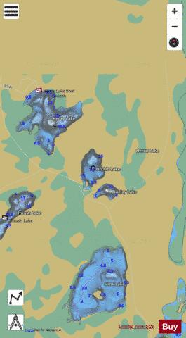 Orchid Lake depth contour Map - i-Boating App