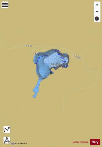 Bobcat Lake depth contour Map - i-Boating App
