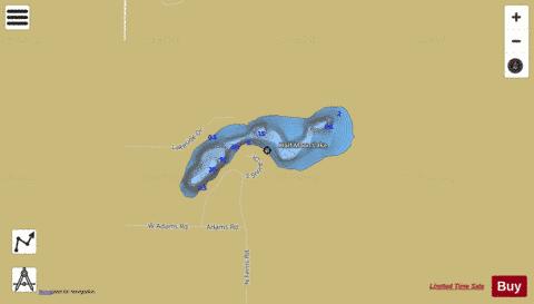 Half Moon Lake depth contour Map - i-Boating App