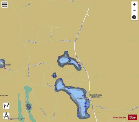 Thornton Lake depth contour Map - i-Boating App
