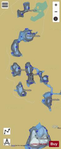 Lion Lake depth contour Map - i-Boating App