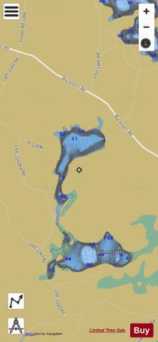 Muddy Lake depth contour Map - i-Boating App