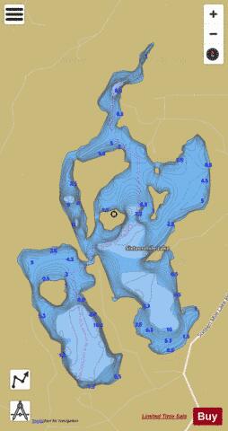 Sixteenmile Lake depth contour Map - i-Boating App