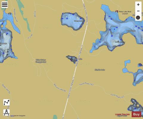 Spot Lake depth contour Map - i-Boating App