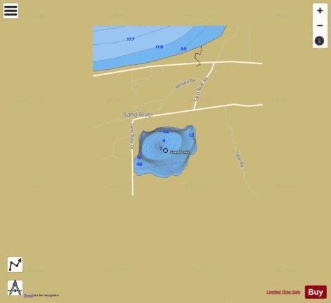 Sand Lake depth contour Map - i-Boating App