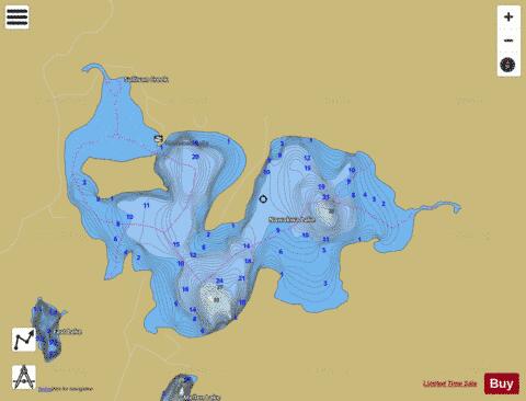 Nawakwa Lake depth contour Map - i-Boating App