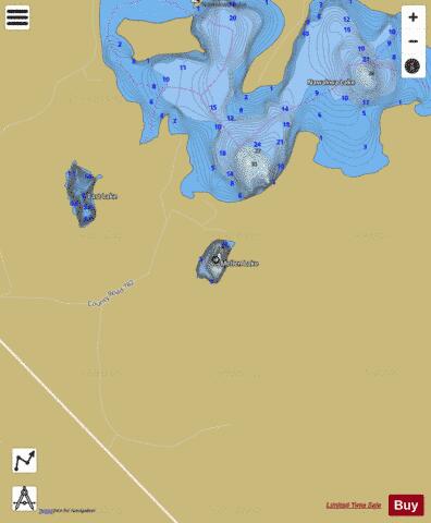 Mellen Lake depth contour Map - i-Boating App
