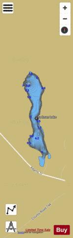 Deadman Lake depth contour Map - i-Boating App