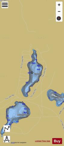 Tie Lake depth contour Map - i-Boating App