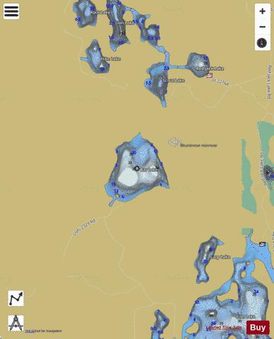 Bar Lake depth contour Map - i-Boating App