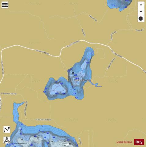 West Branch Lake depth contour Map - i-Boating App