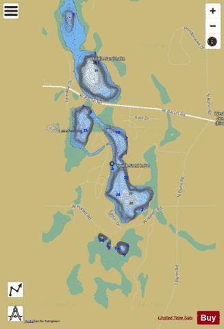 South Sand Lake depth contour Map - i-Boating App
