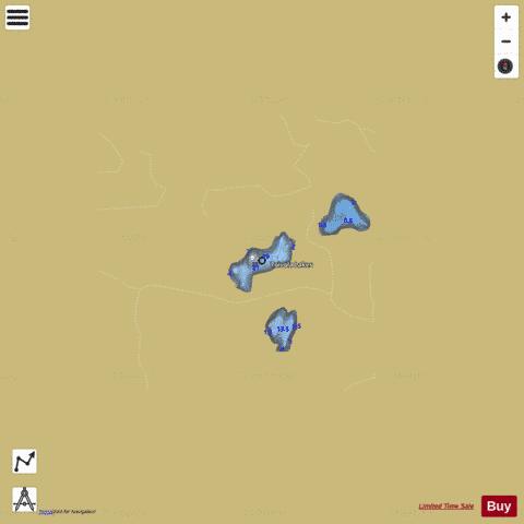 Toivola Lake (West) depth contour Map - i-Boating App