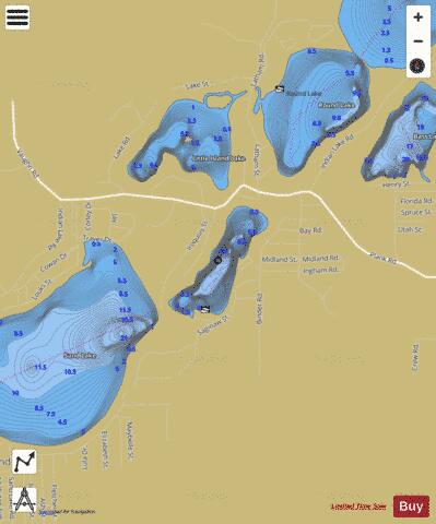 Floyd Lake depth contour Map - i-Boating App