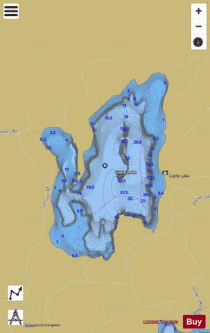 Cable Lake depth contour Map - i-Boating App