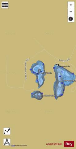 Nesbit Lake depth contour Map - i-Boating App