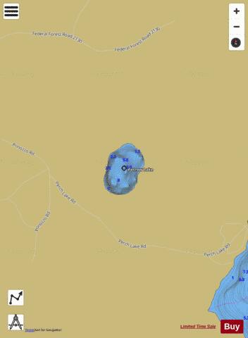 Petrow Lake depth contour Map - i-Boating App