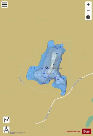 Homan Lake depth contour Map - i-Boating App