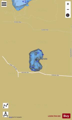Pond Lily Lake depth contour Map - i-Boating App