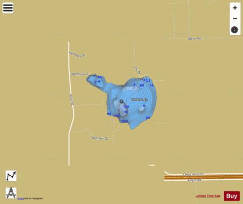 Welch Lake depth contour Map - i-Boating App