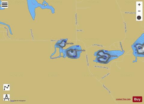 Little Olcott Lake depth contour Map - i-Boating App