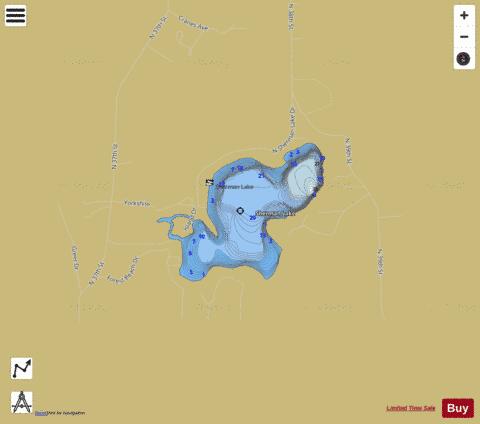 Sherman Lake depth contour Map - i-Boating App