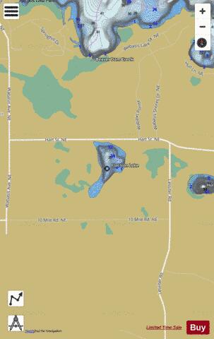 Flat Iron Lake depth contour Map - i-Boating App
